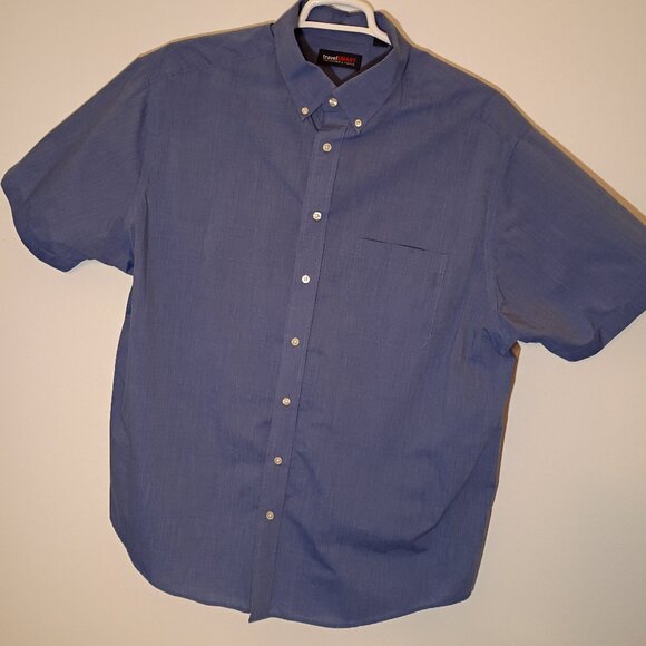 Chemise Homme Roundtree & Yorke - Taille 3X, Imprimé Check Bleu Et Noir, Occasion
